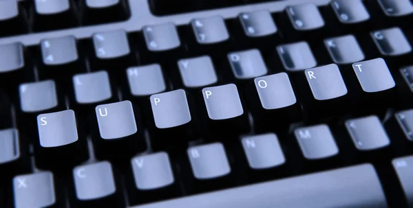 Support Spelled Out on Keyboard — Stock Photo, Image