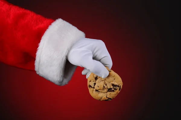 Babbo Natale Holding Cookie — Foto Stock