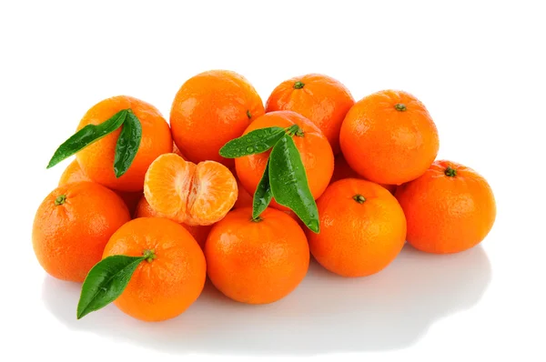 Clementines op wit — Stockfoto