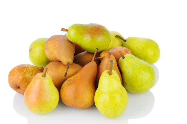Pile of Bosc and Bartlett Pears — Stock Photo, Image