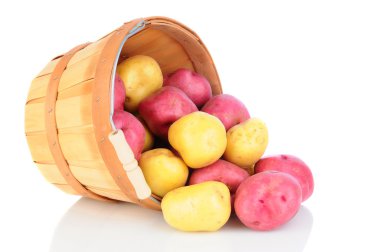 Kırmızı ve beyaz patates sepet sızıntısı