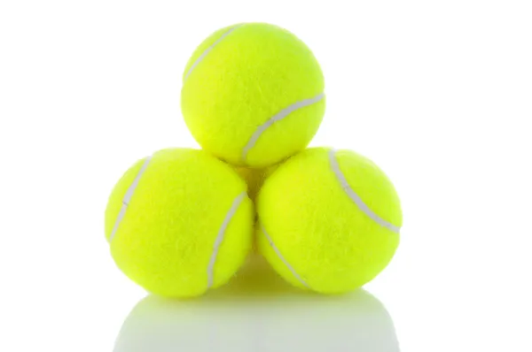 Pila di palline da tennis — Foto Stock