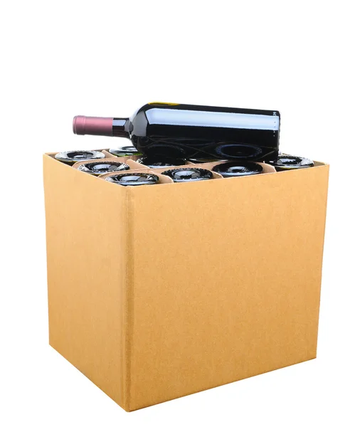 Case of Wine Isolated — Stock Photo, Image