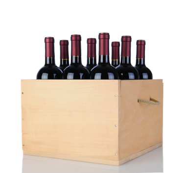 ahşap sandık Cabernet şarap şişe