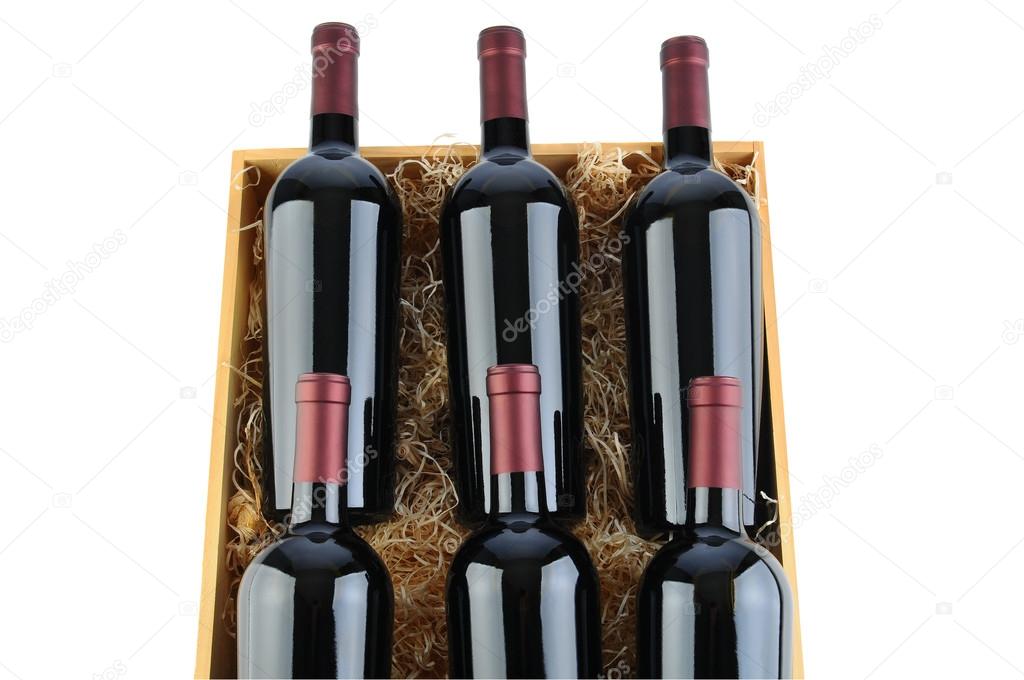 Case of Cabernet Wine Bottles