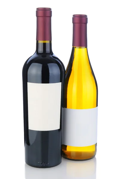 Wine Bottles with Blank Labels — Stock Photo, Image