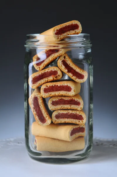 Fruit Bars in Glass Jar — Stock Photo, Image