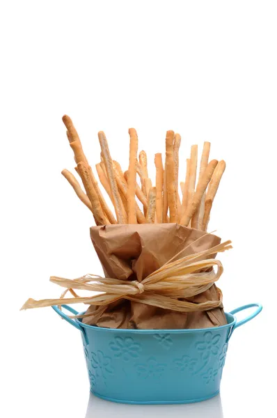 Bread Sticks in Bag — Stock Photo, Image