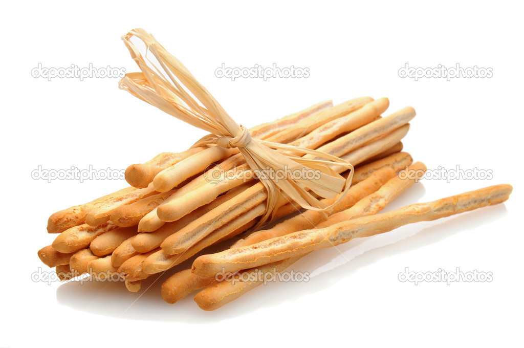 Bread Sticks on White
