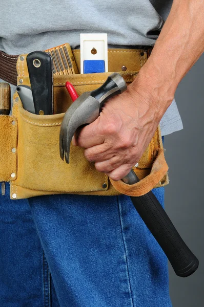 Cinturón de herramientas de contratista de primer plano — Foto de Stock