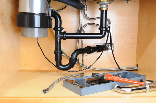 Under a Kitchen Sink — Stock Photo, Image