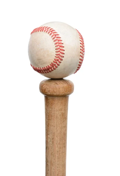 Beisebol no botão de morcego — Fotografia de Stock