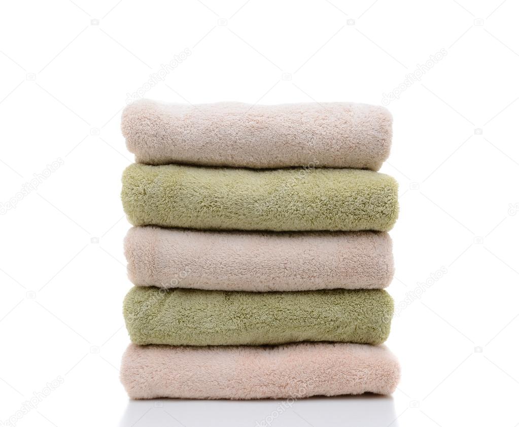 A Stack of Folded Bath Towels