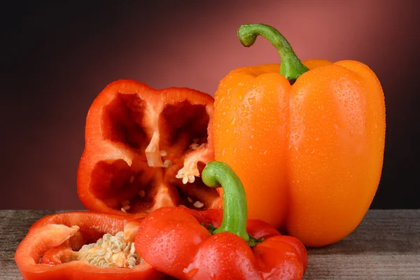 Orange and Red Bell Pepper — Stock Photo, Image