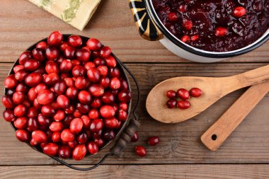 Making Cranberry Sauce for Thanksgiving clipart