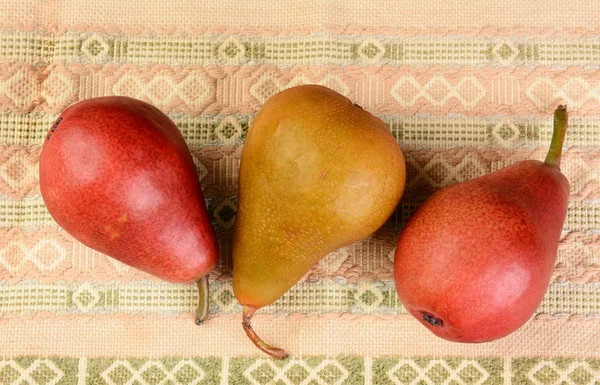 Three Pears Closeup — Stock Photo, Image