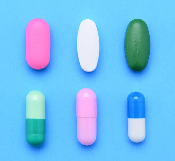 6 tabletek — Zdjęcie stockowe