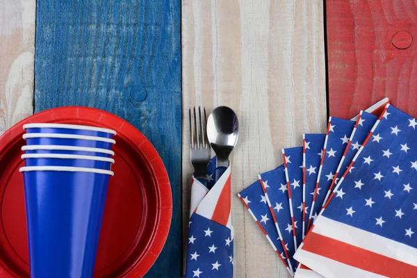 Fourth of July Picnic Table Setting — Stock Photo, Image