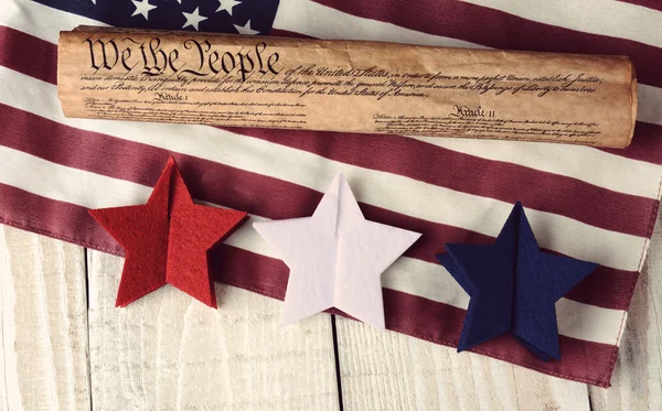 Флаг и звезды Конституции — стоковое фото