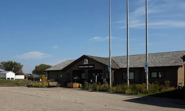 Jamestown North Dakota Oct 2021 National Buffalo Museum Dedicated Telling Stock Picture