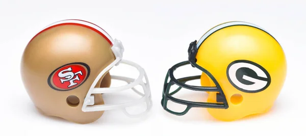 Irvine California Jan 2022 Helmets San Francisco 49Ers Green Bay — Stock Photo, Image