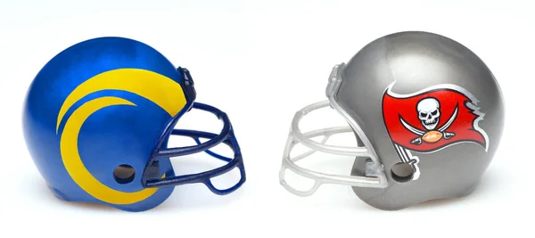 Irvine California Jan 2022 Helmets Los Angeles Rams Tampa Bay — 图库照片