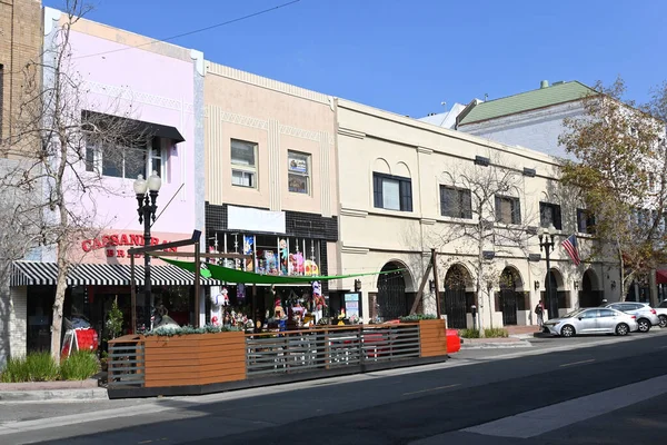 Santa Ana California Jan 2022 Shops Historic 4Th Street Downtown — Stock Photo, Image