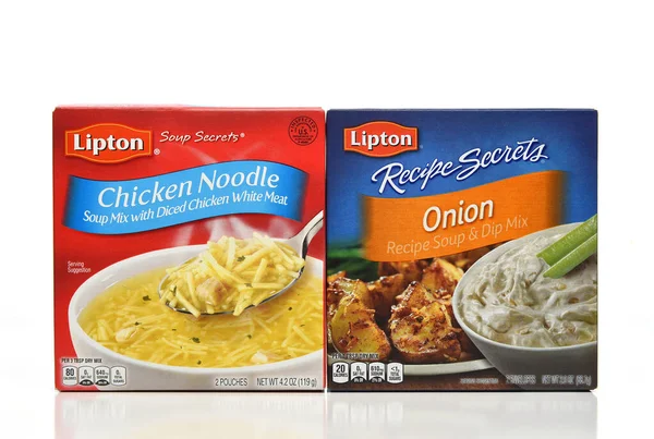 Irvine California Jan 2022 Egy Doboz Lipton Chicken Noodle Leves — Stock Fotó