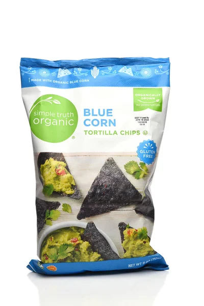 Irvine California Ene 2022 Una Bolsa Chips Tortilla Maíz Azul — Foto de Stock