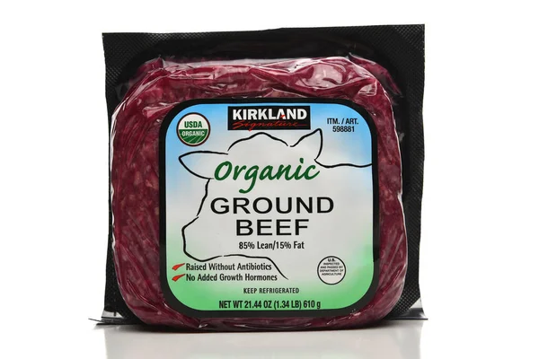 Irvine California Feb 2022 Package Kirkland Signature Organic Ground Beef — 图库照片