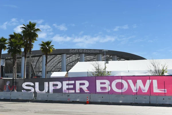 Inglewood California Feb 2022 Sofi Stadium Truccato Super Bowl Lvi — Foto Stock