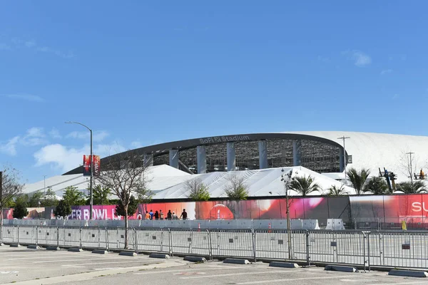 Inglewood California Feb 2022 Sofi Stadium Truccato Super Bowl Lvi — Foto Stock