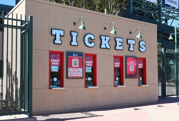 Anaheim California Mar 2022 Cabine Bilheteria Estádio Angel — Fotografia de Stock