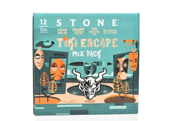 Irvine California Abr 2022 Pacote Stone Ipa Tiki Escape Tangerine — Fotografia de Stock