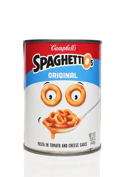 Irvine California June 2022 Can Campbells Spaghettios Original Pasta Tomato — Stock Photo, Image