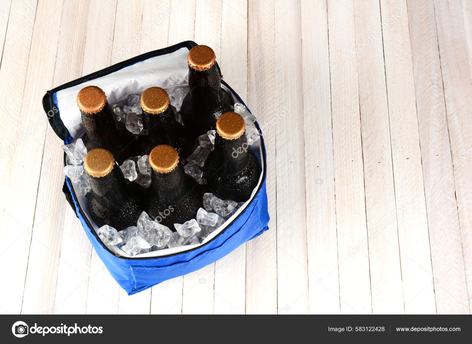 Crates Full Of Beer Bottles Isolated On White Background Stock