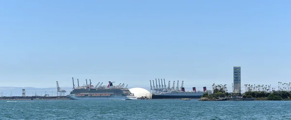 Long Beach California July 2021 Queen Mary Cruise Ship Seen — Foto Stock