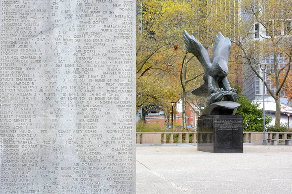 New York Nov 2019 East Coast Memorial Battery Park Eert — Stockfoto