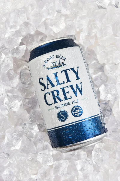 Irvine California Jul 2022 Can Salty Crew Blonde Ale Bed — ストック写真