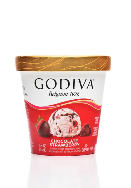 Irvine California Aug 2022 Ounce Carton Godiva Chocolate Strawberry Ice — Stockfoto