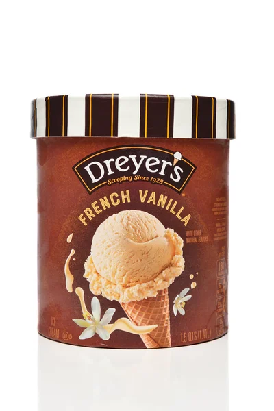 Irvine California Aug 2022 Carton Dreyers French Vanilla Ice Cream — Stock fotografie