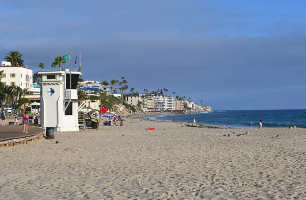 Laguna Beach California Aug 2022 People Enjoying Main Beach Popular — Foto de Stock