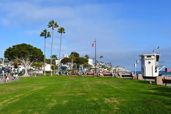 Laguna Beach California Aug 2022 Lawn Main Beach Park Lifeguard — Stock fotografie