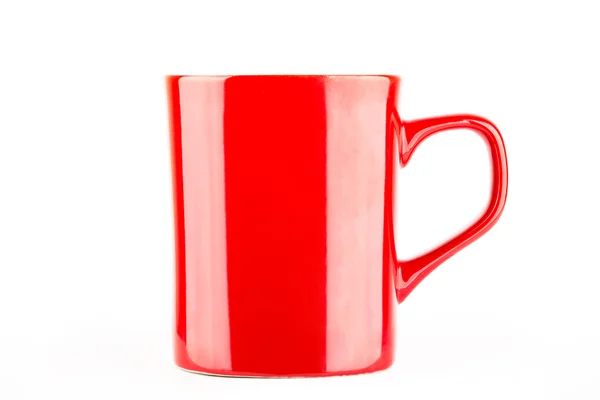 Rote Tasse isoliert auf weiß — Stockfoto