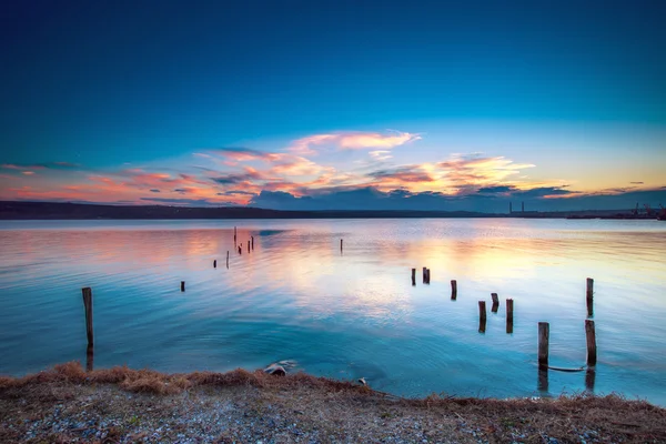 Sunset Over the lake — Stock Photo, Image