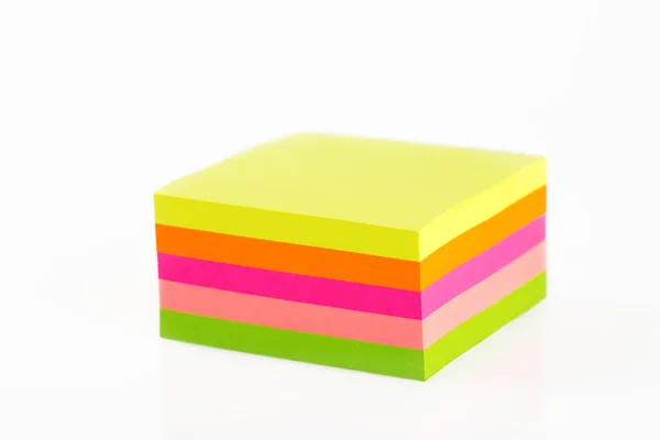 Poznámky Sticky notes kostka — Stock fotografie