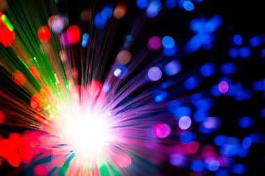 çok renkli fiber optik aydınlatma