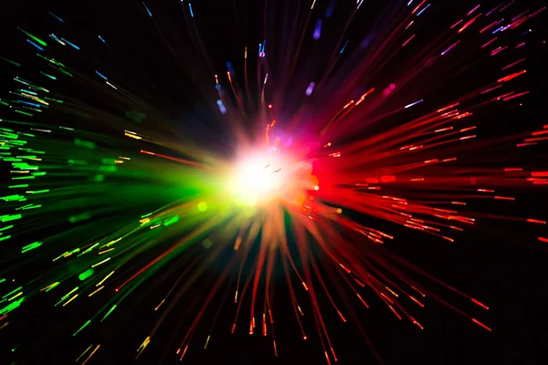 Multicolor optisk fiber belysning — Stockfoto