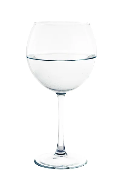 Vidrio con agua, aislado en blanco — Foto de Stock