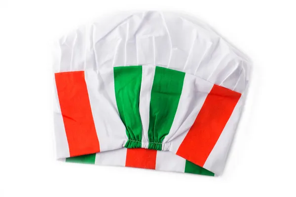 白色背景上孤立的意大利厨师帽 — 图库照片